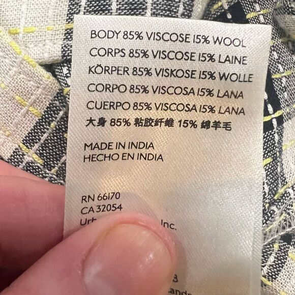 Anthropologie Pilcro Breezy Button Down Plaid Buffalo Top Blouse size Small - Picture 9 of 12